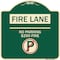 Signmission Fire Lane No Parking $250 Fine W/ No Parking Heavy-Gauge Aluminum Sign, 18" x 18", G-1818-24014 A-DES-G-1818-24014 - alternate 1